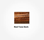 Sashco Transformation Log & Timber Stain in Red Tone Dark – oil-based timber stain on log sample