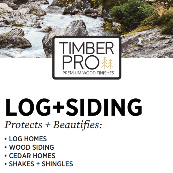 timber pro log and siding stain label