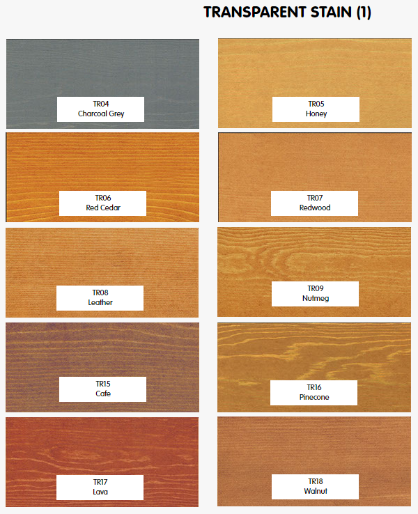 Timber Pro Stain transparent colours part 1