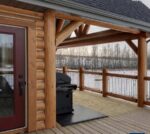Half Round log siding 12 inch corner posts