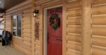 Half Round log siding Rough Sawn door trim