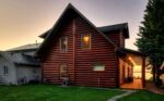 Half Round log siding Sashco Capture Chestnut