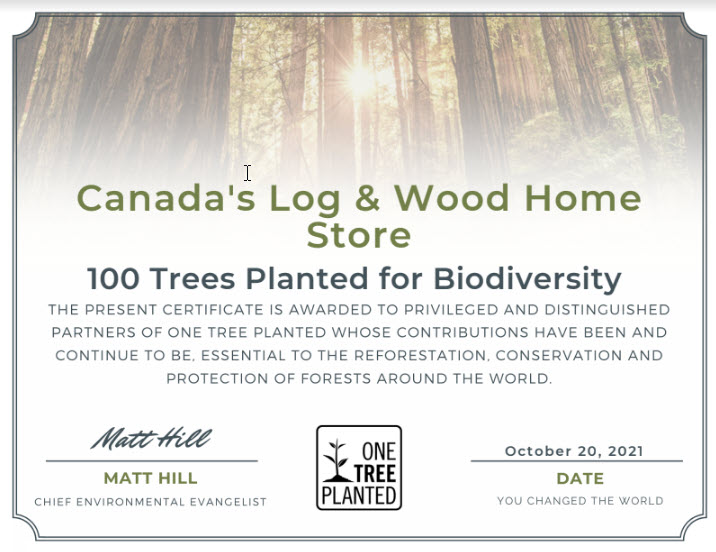 reforestation Canadas log and wood home store